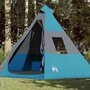 Voir la diapositive 1 : VIDAXL Tente de camping tipi 7 personnes bleu impermeable