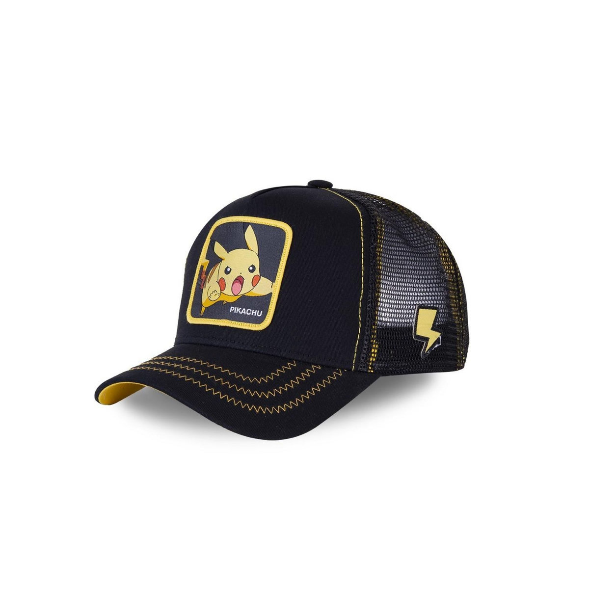 CAPSLAB Casquette Capslab trucker Pokemon Pikachu Noir