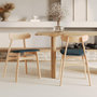 Voir la diapositive 2 : Rendez vous déco Lot de 2 chaises en tissu bleu et bois d'hévéa-Lisette