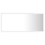 Voir la diapositive 3 : VIDAXL Miroir à LED de bain Blanc brillant 90x8,5x37 cm Acrylique