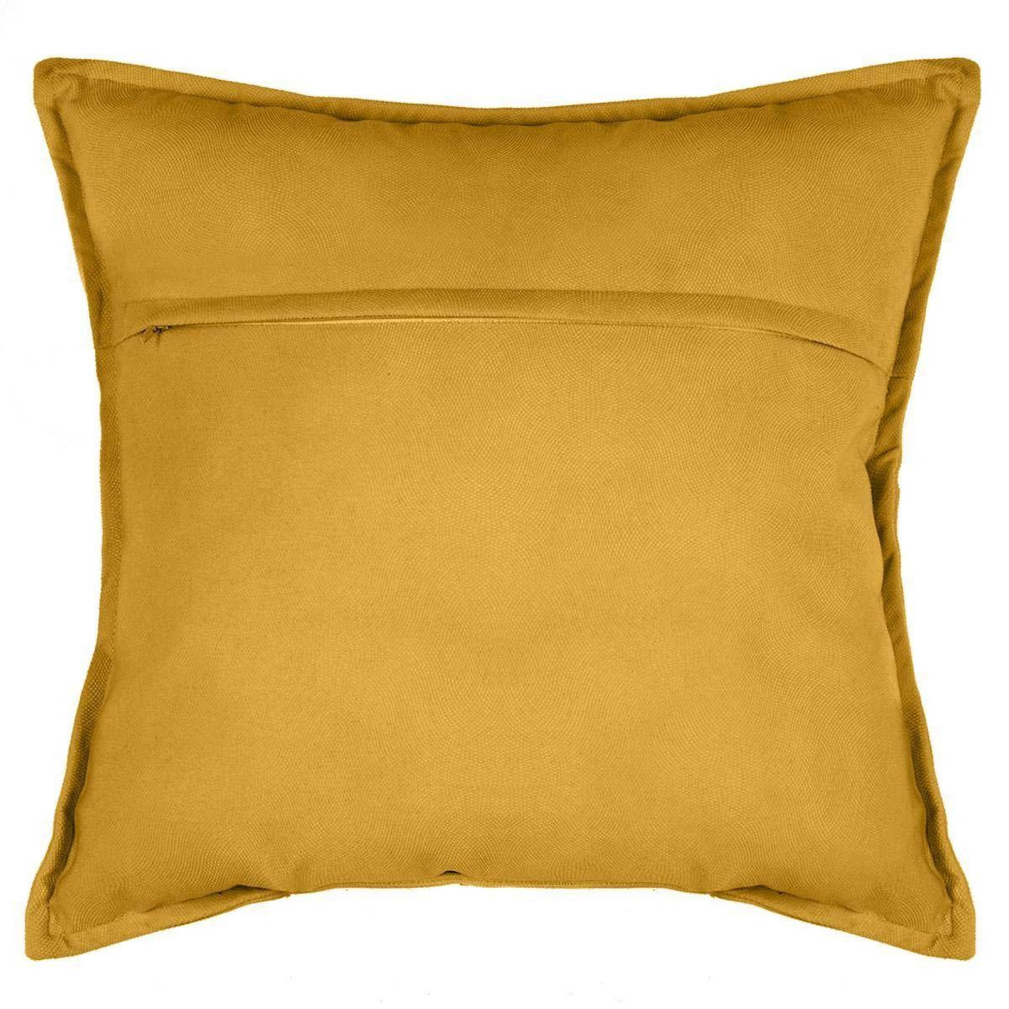 Voir la diapositive 2 : ATMOSPHERA Coussin déco déhoussable  lilou  55x55cm ocre