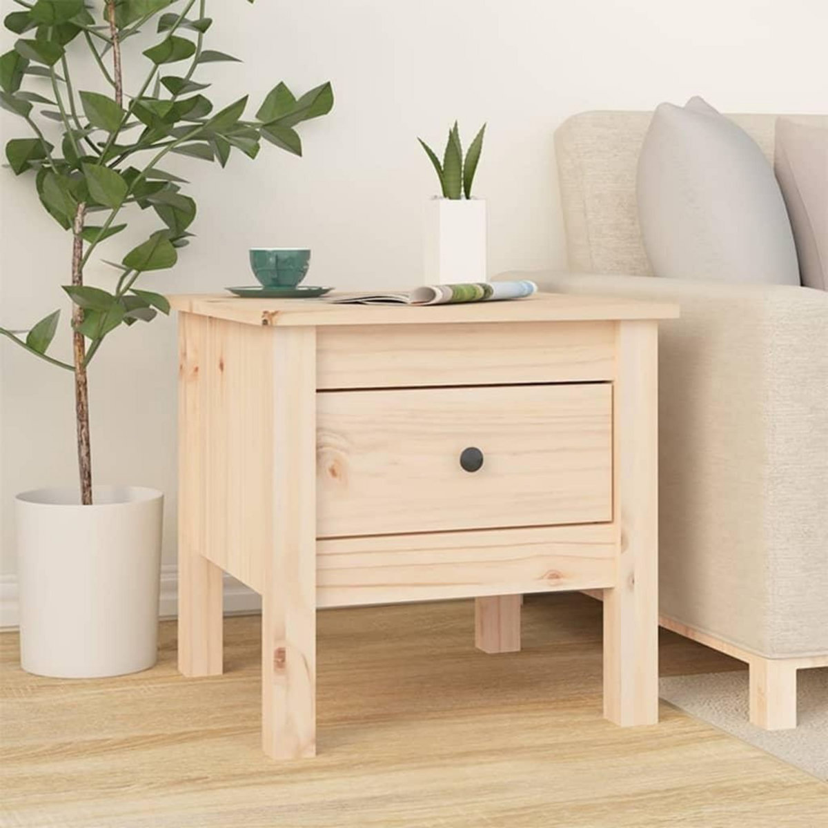 VIDAXL Table d'appoint 40x40x39 cm Bois massif de pin