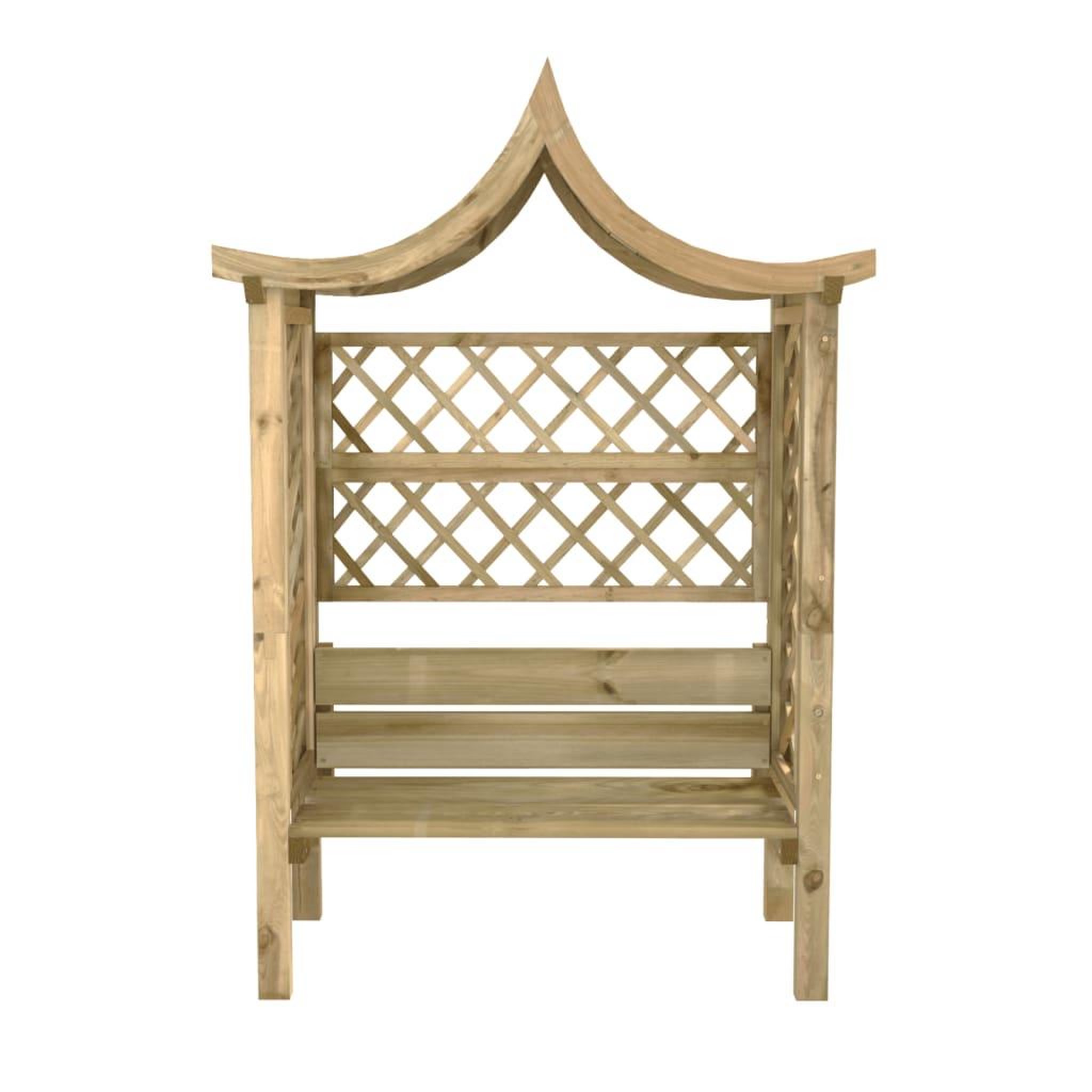 Voir la diapositive 3 : VIDAXL Pergola de jardin avec toit et banc Bois de pin impregne