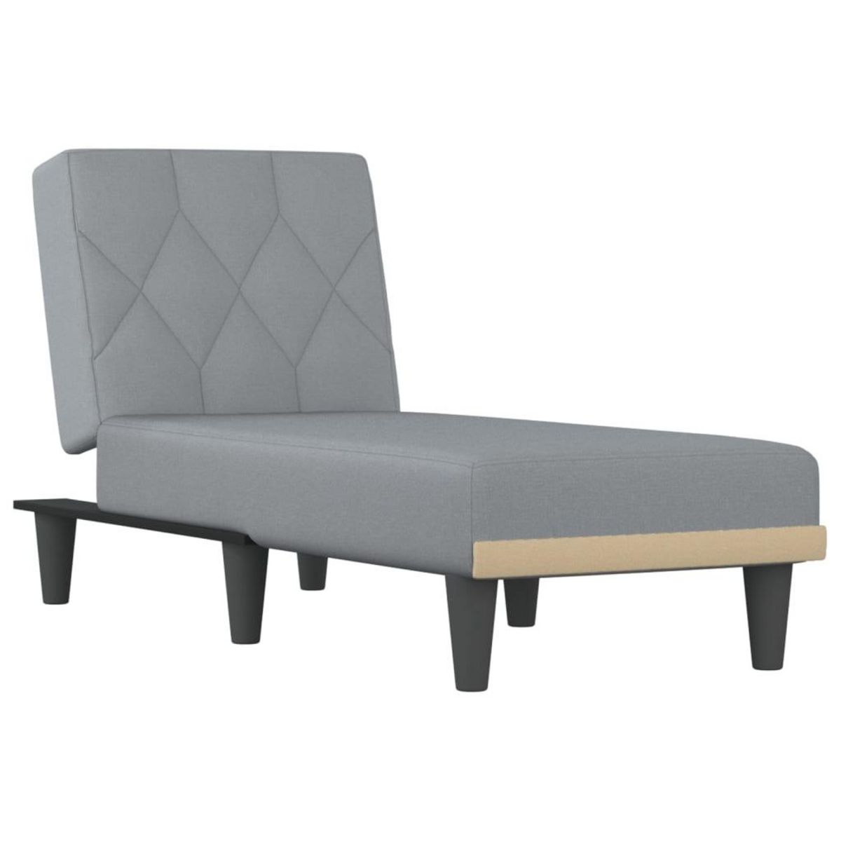 VIDAXL Chaise longue gris clair tissu