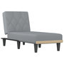 Voir la diapositive 2 : VIDAXL Chaise longue gris clair tissu