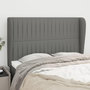 Voir la diapositive 1 : VIDAXL Tete de lit avec oreilles Gris fonce 147x23x118/128 cm Tissu