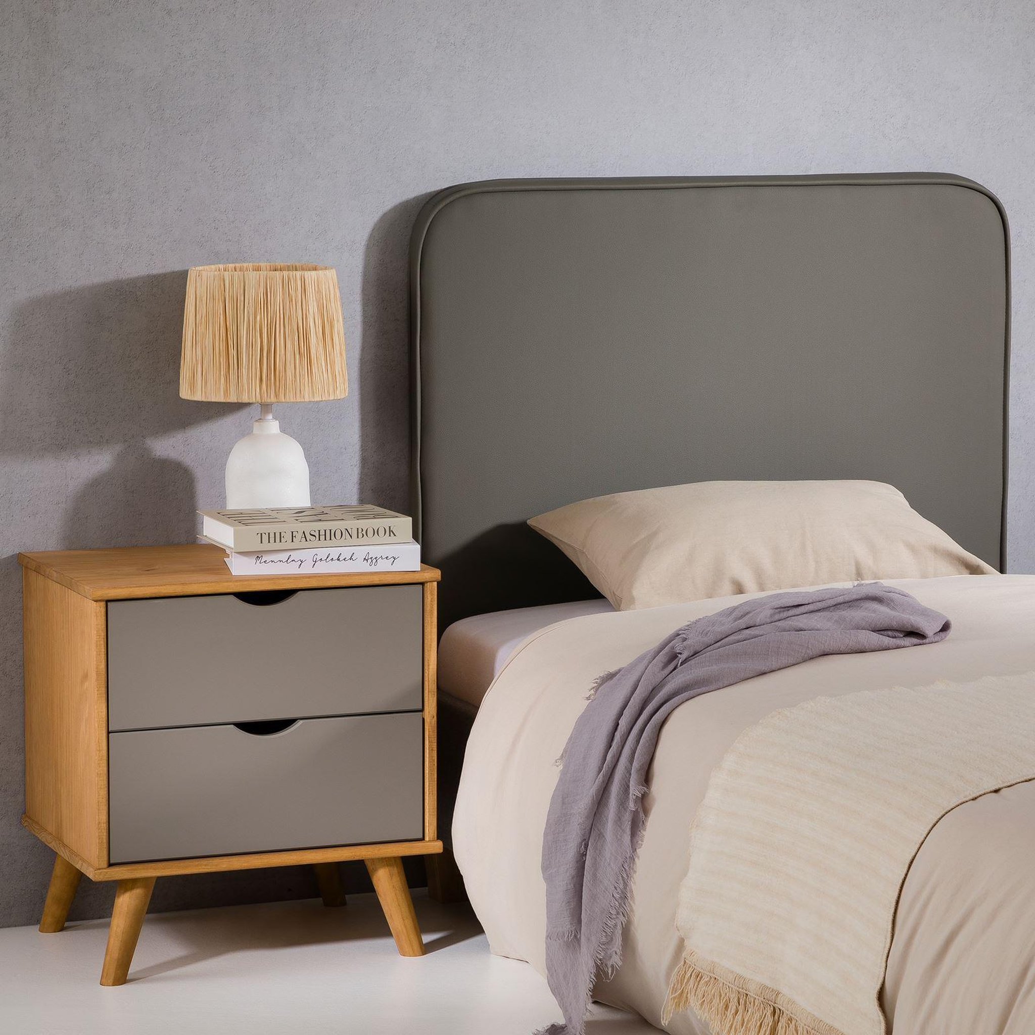 Voir la diapositive 4 : IDIMEX Tête de lit ARIELA 90 avec fixation murale