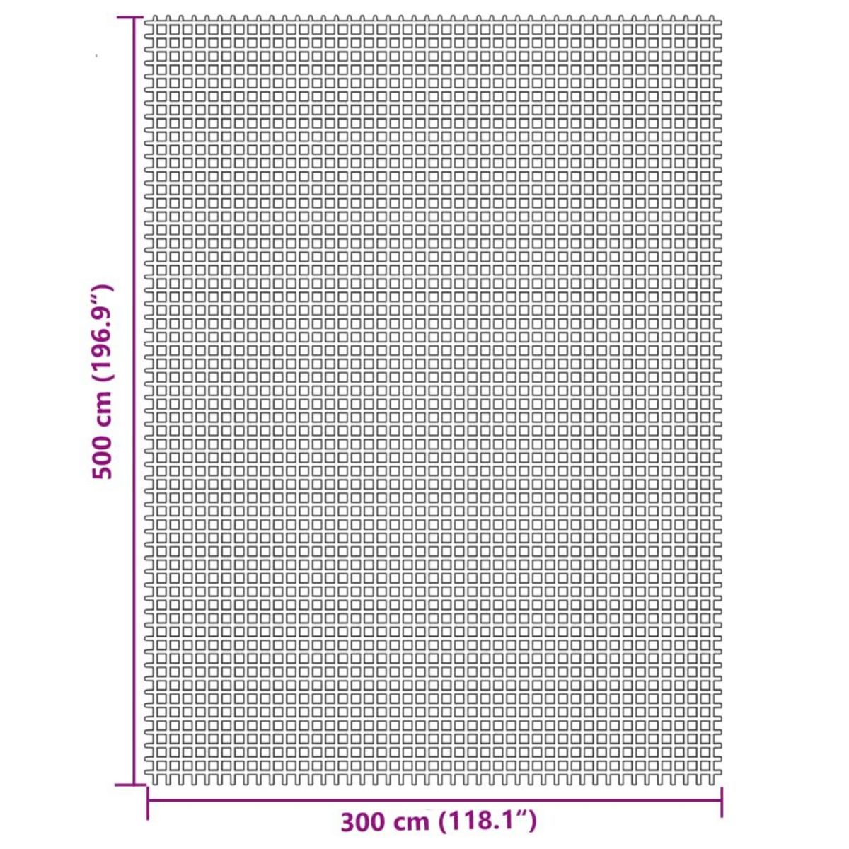 VIDAXL Tapis de tente creme 5x3 m