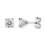 Voir la diapositive 1 : L'ATELIER D'AZUR Boucles d'Oreilles Puces Solitaires Diamants de Synthèse 1 Carat - Or 18 Carats 750 Blanc