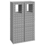 VIDAXL Poteaux a panier de gabion 2 pcs 50x50x180 cm Fer