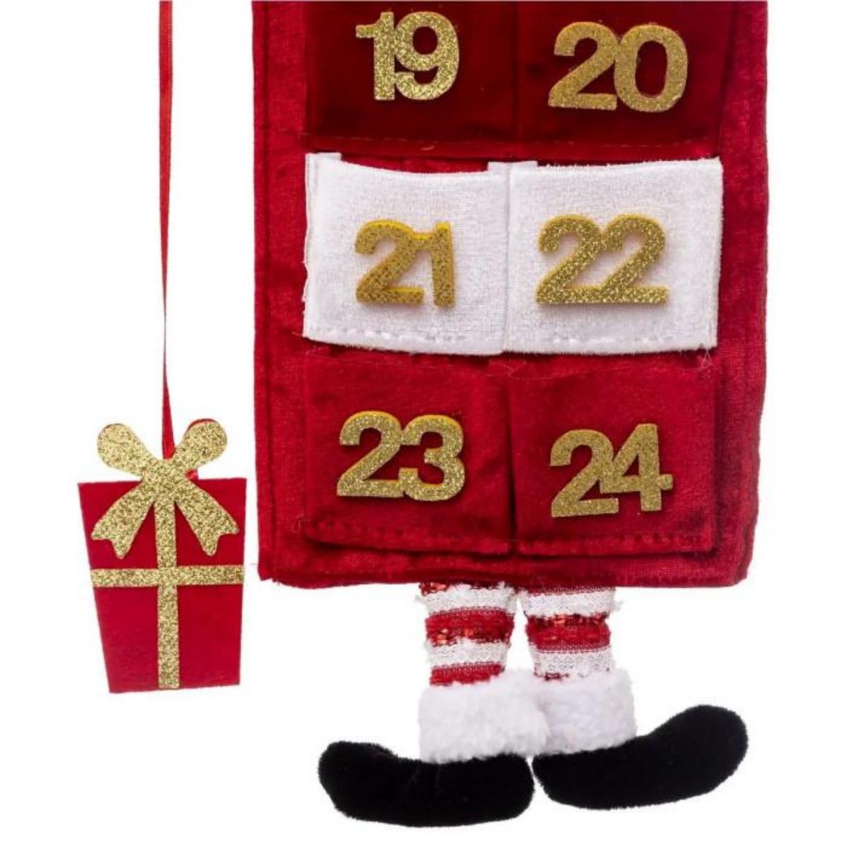 ATMOSPHERA Calendrier de l'Avent Mural  Soir de Noël  90cm Rouge