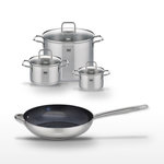 ELO Lot Poêle 32 cm Profi Therm Platinum et 3 Faitouts Elo