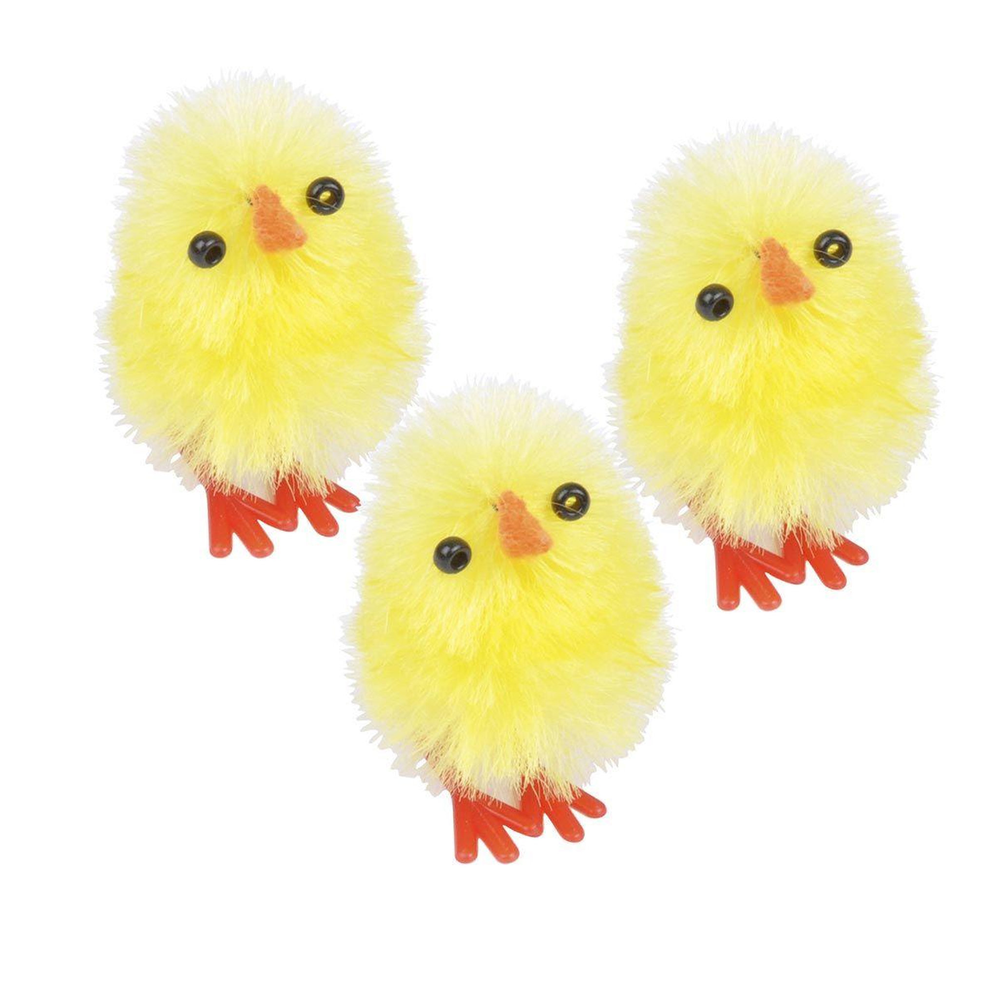 HOMEA Lot de 12 Poussins  Piou Piou  2cm Jaune