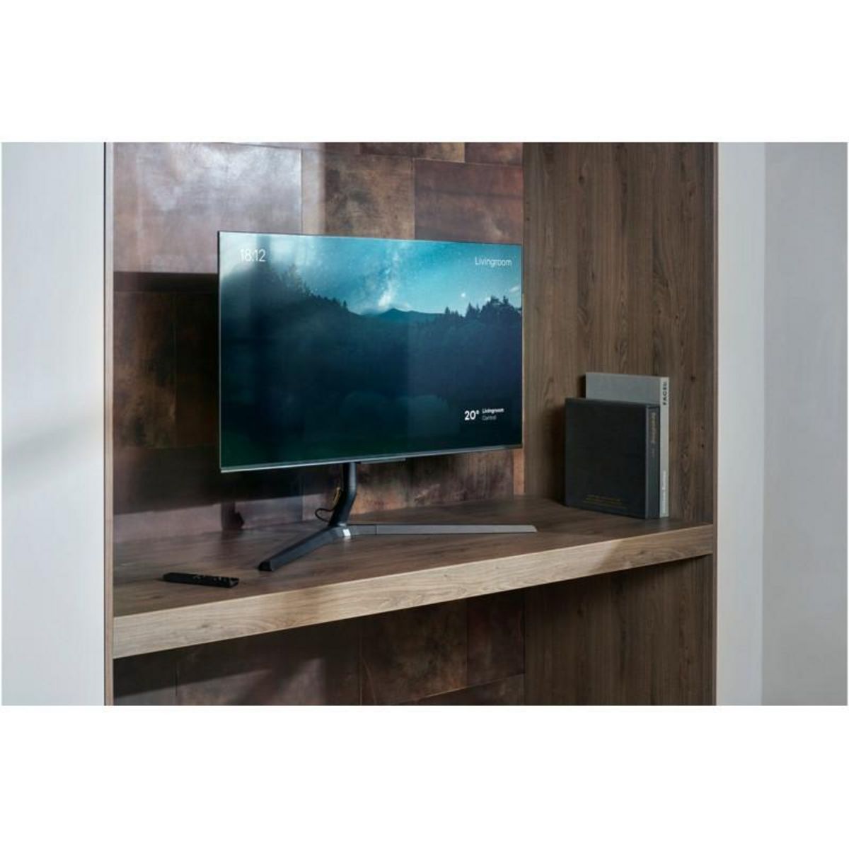 One For All Support mural pour écran plat One For All sur pied pour meuble TV Stand Design Table Top Dark Anthracite Orientable 180 VESA 4