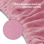 Voir la diapositive 4 : VIVEZEN Drap housse de protection en éponge pour coussin demi-rond 66 cm x 22 cm x 12 cm de table de massage - Rose pastel
