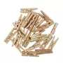 RICO DESIGN 24 petites pinces à linge bois pailletées dorées
