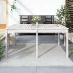 VIDAXL Table de jardin blanc 159,5x82,5x76 cm bois massif de pin