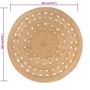 Voir la diapositive 6 : VIDAXL Tapis Design tresse Jute 180 cm Rond
