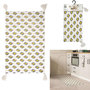 Voir la diapositive 2 : The Home Deco Factory Tapis à pompons modèle Zeste - Jaune/Noir/Blanc - 50 x 70 cm