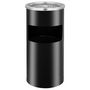 Voir la diapositive 2 : VIDAXL Poubelle a cendrier murale Acier 26 L Noir