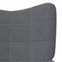 VIDAXL Chaise de relaxation avec tabouret Gris fonce Tissu