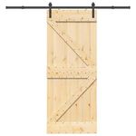 VIDAXL Porte coulissante et kit de quincaillerie 85x210 cm pin massif