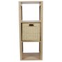 Voir la diapositive 5 : The Home Deco Factory Etagère de rangement 3 cases Saulk en bois - Marron