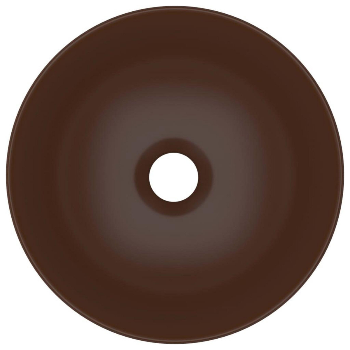 VIDAXL Lavabo de salle de bain Ceramique Marron Rond