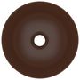 Voir la diapositive 4 : VIDAXL Lavabo de salle de bain Ceramique Marron Rond