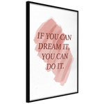 Paris Prix Affiche Murale Encadrée  Dreams Lead to Success. Coloris disponibles : Noir, Jaune