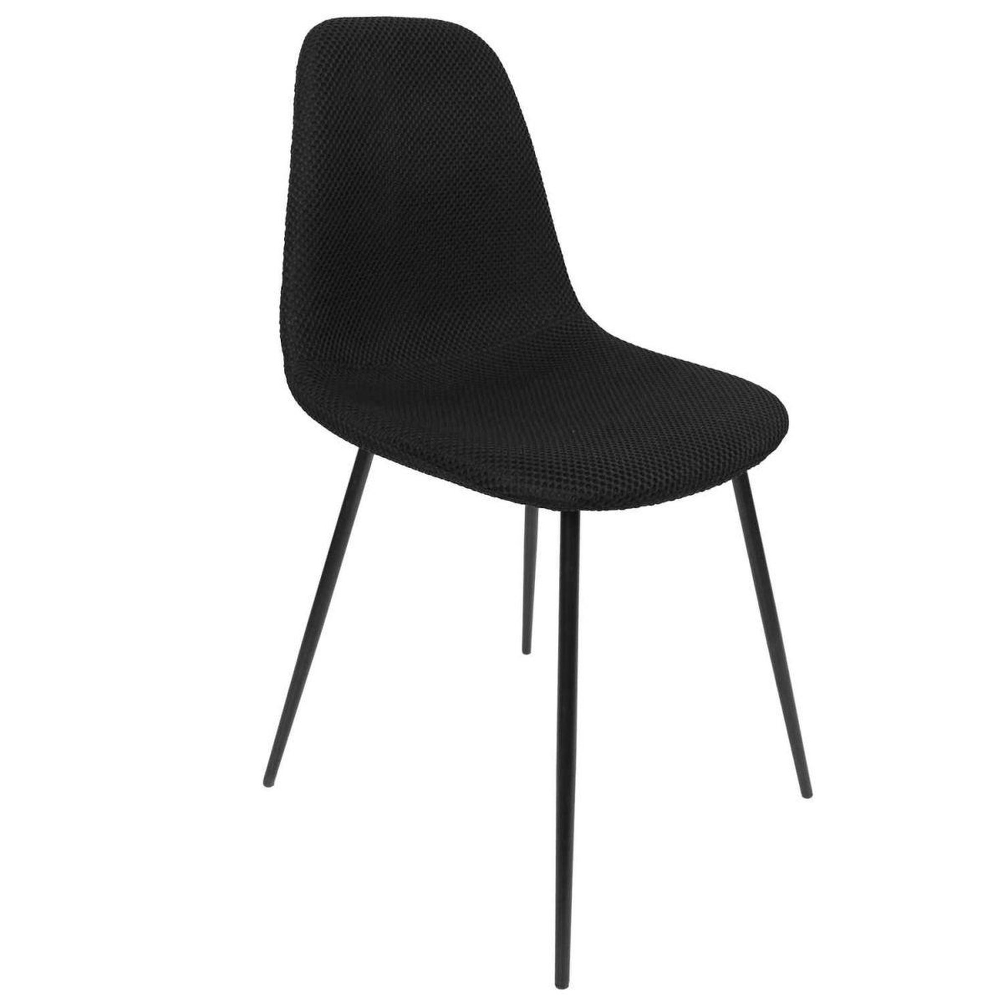 Voir la diapositive 2 : The Home Deco Factory Lot de 4 chaises  atome  86cm noir