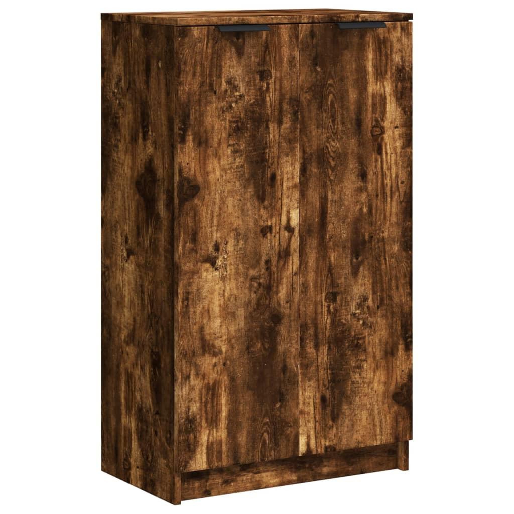 Voir la diapositive 2 : VIDAXL Meuble a chaussures Chene fume 59x35x100 cm Bois d'ingenierie