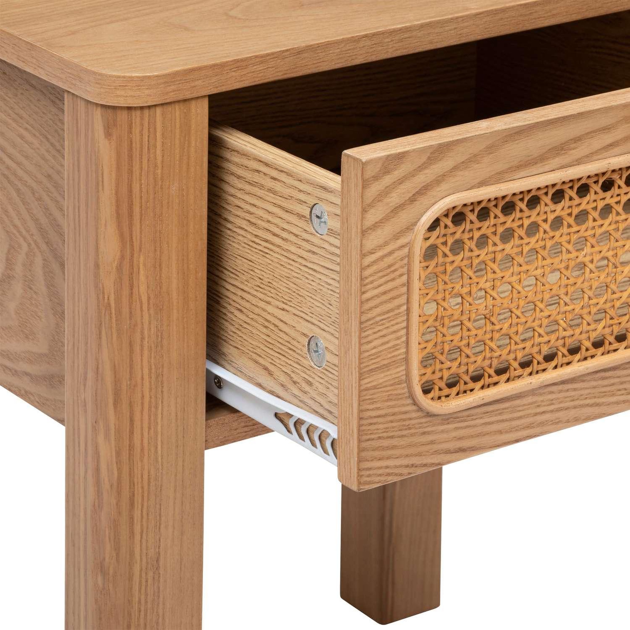 Voir la diapositive 4 : ATMOSPHERA Table de chevet 1 tiroir en bois tiria - marron