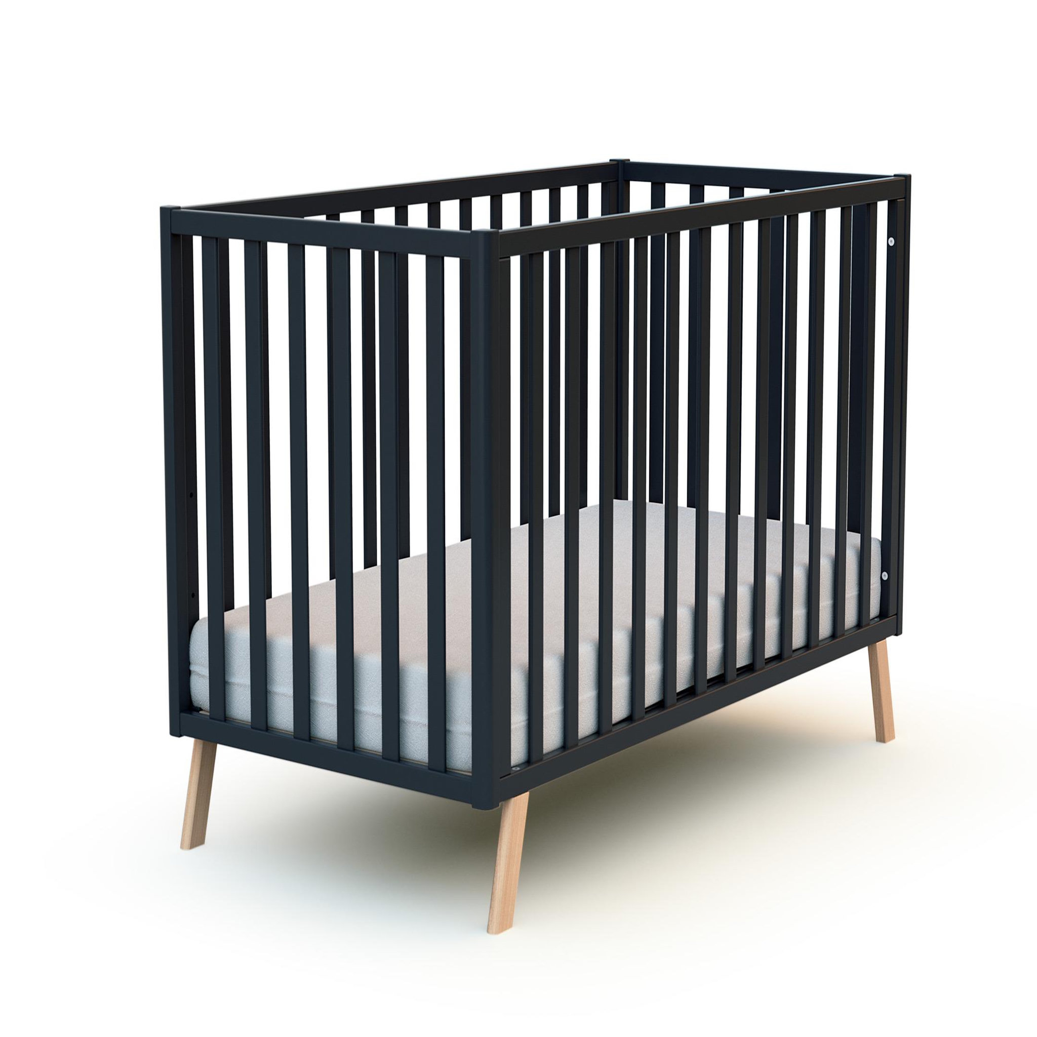 Voir la diapositive 1 : AT4 Lit bébé évolutif CONFORT en bois