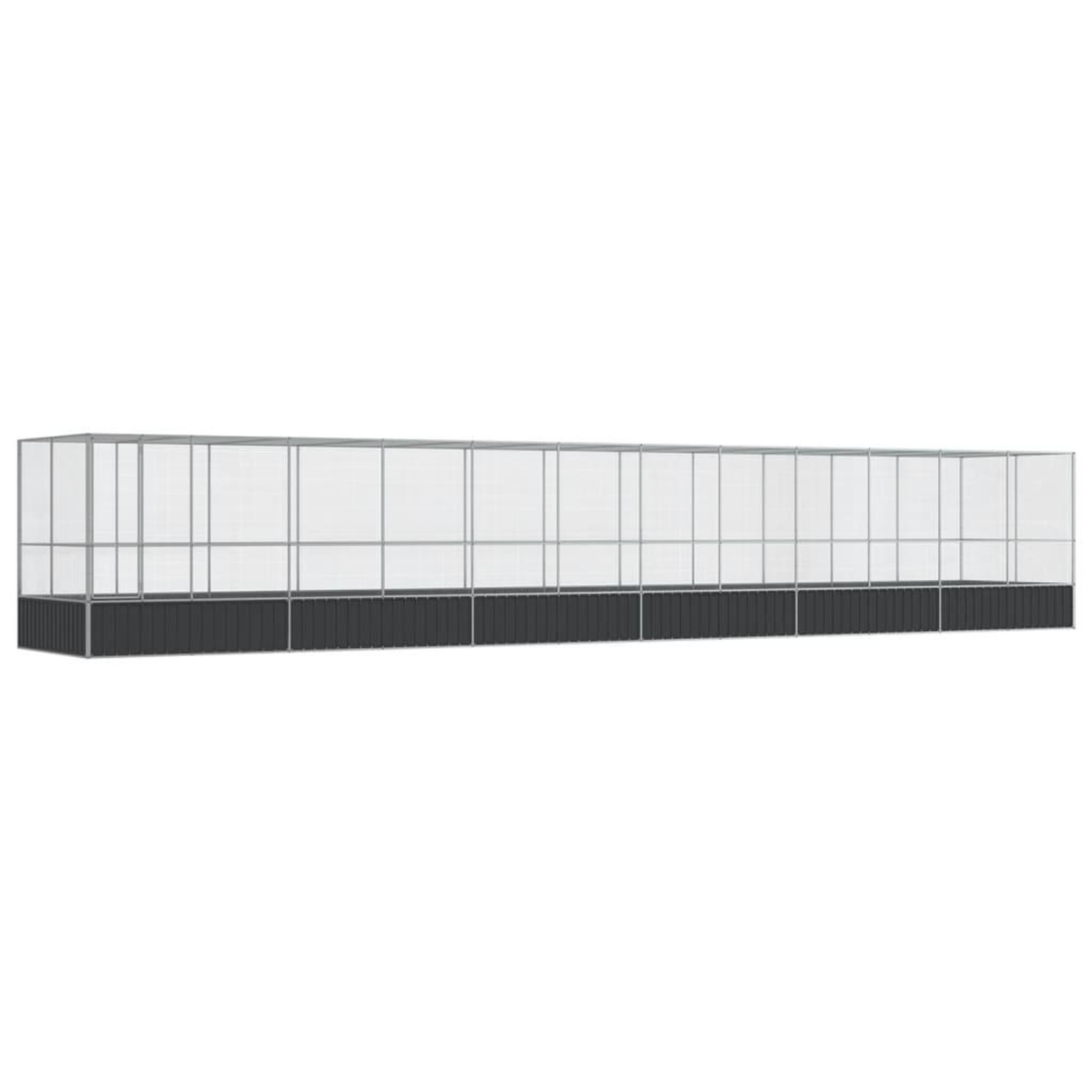 Voir la diapositive 2 : VIDAXL Voliere avec extension argente 1246x207x212 cm acier