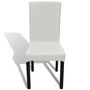 Voir la diapositive 3 : VIDAXL Housses de chaise elastiques droites 6 pcs Creme