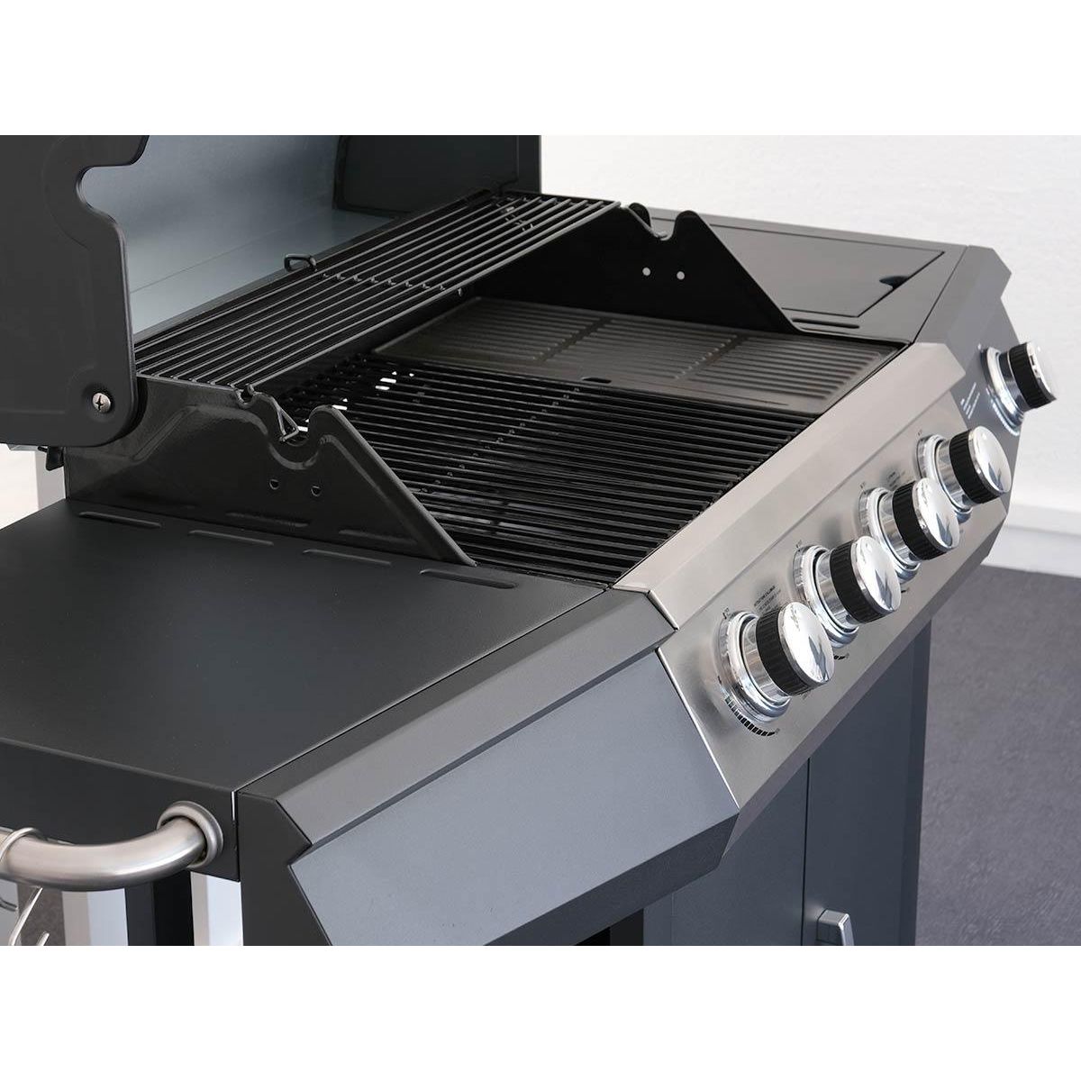 JARDIDECO Barbecue à gaz Piretto 4 brûleurs + 1 brûleur latéral - Jardideco