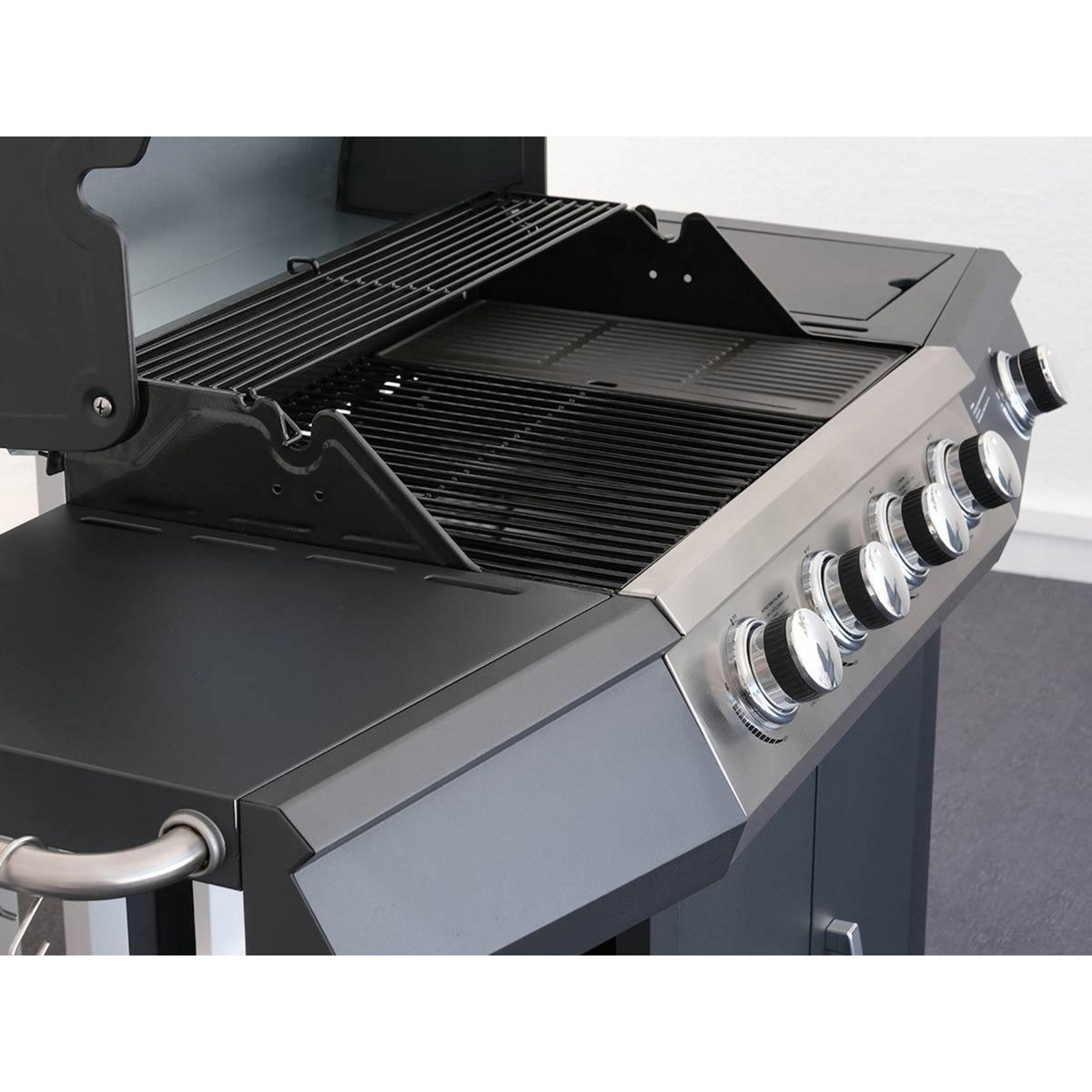 JARDIDECO Barbecue à gaz Piretto 4 brûleurs + 1 brûleur latéral - Jardideco