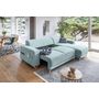 Voir la diapositive 3 : BEST MOBILIER Bella - canapé d'angle réversible convertible - avec coffre - 4 places - tissu