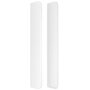 Voir la diapositive 4 : VIDAXL Tete de lit avec oreilles Blanc 103x16x118/128 cm Similicuir