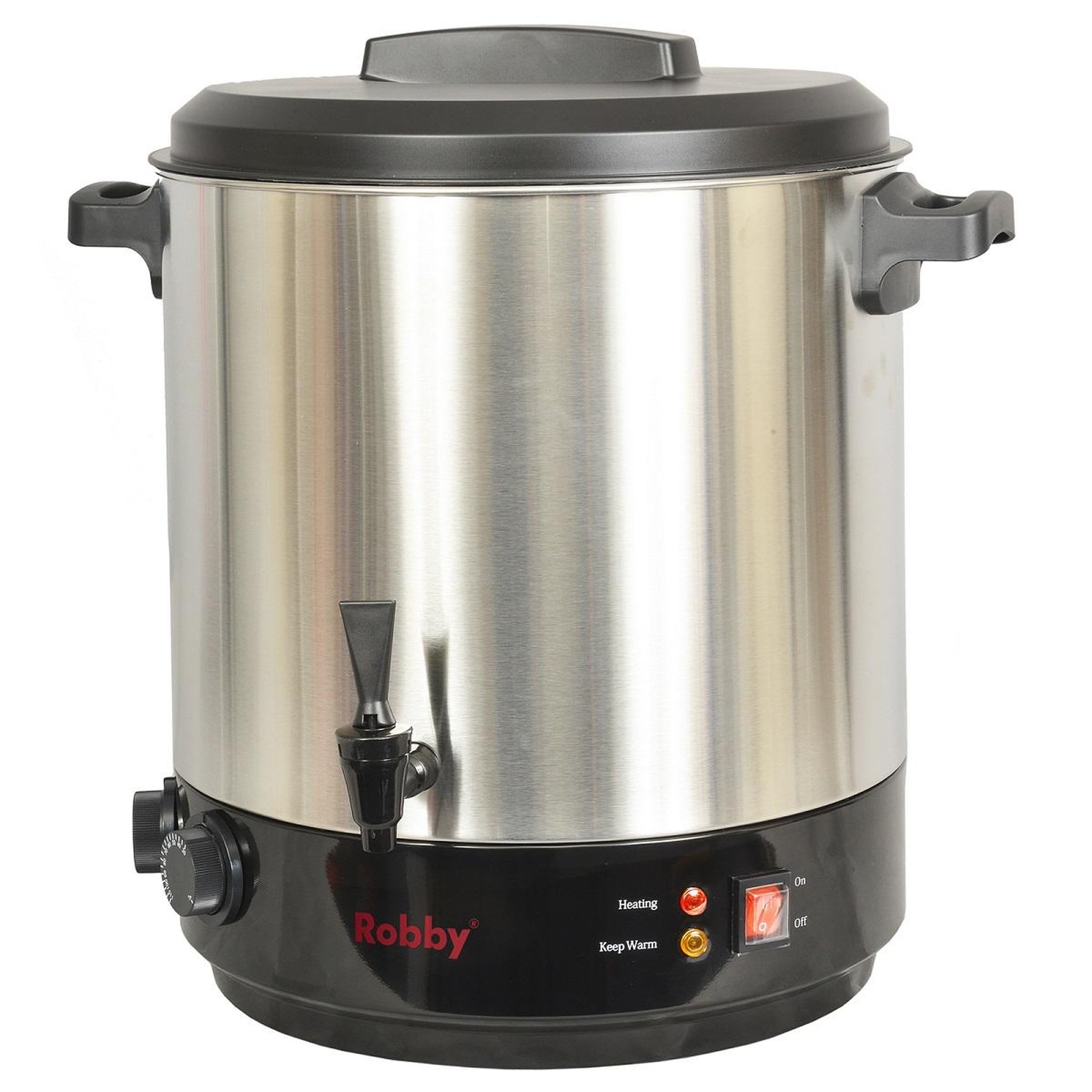 Robby Stérilisateur de bocaux électrique cuve inox avec robinet et minuteur 31l 2100w - steri pro inox xl