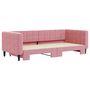 Voir la diapositive 3 : VIDAXL Lit de jour avec gigogne sans matelas rose 90x200 cm