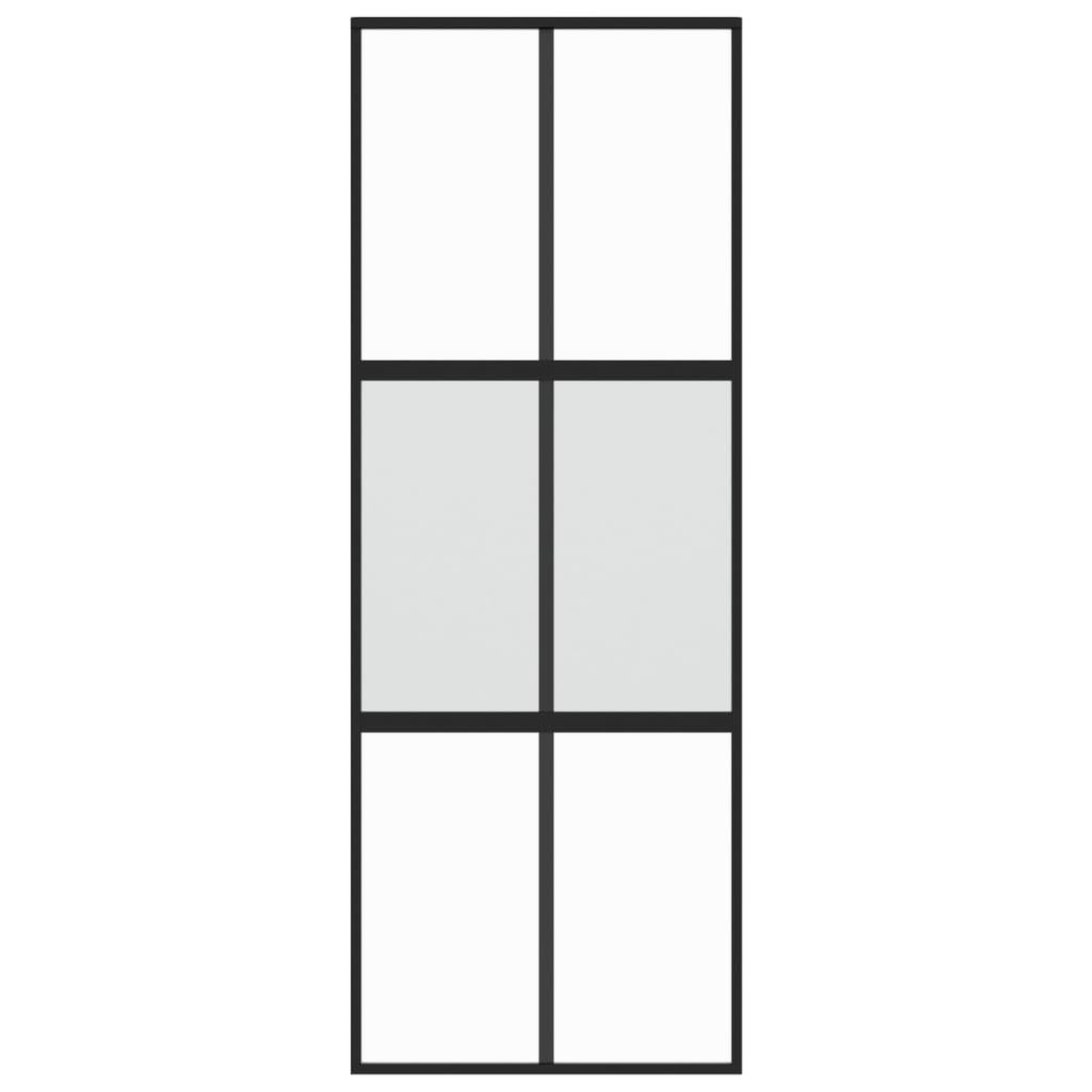 Voir la diapositive 4 : VIDAXL Porte coulissante noir 76x205 cm verre trempe aluminium