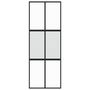 Voir la diapositive 4 : VIDAXL Porte coulissante noir 76x205 cm verre trempe aluminium