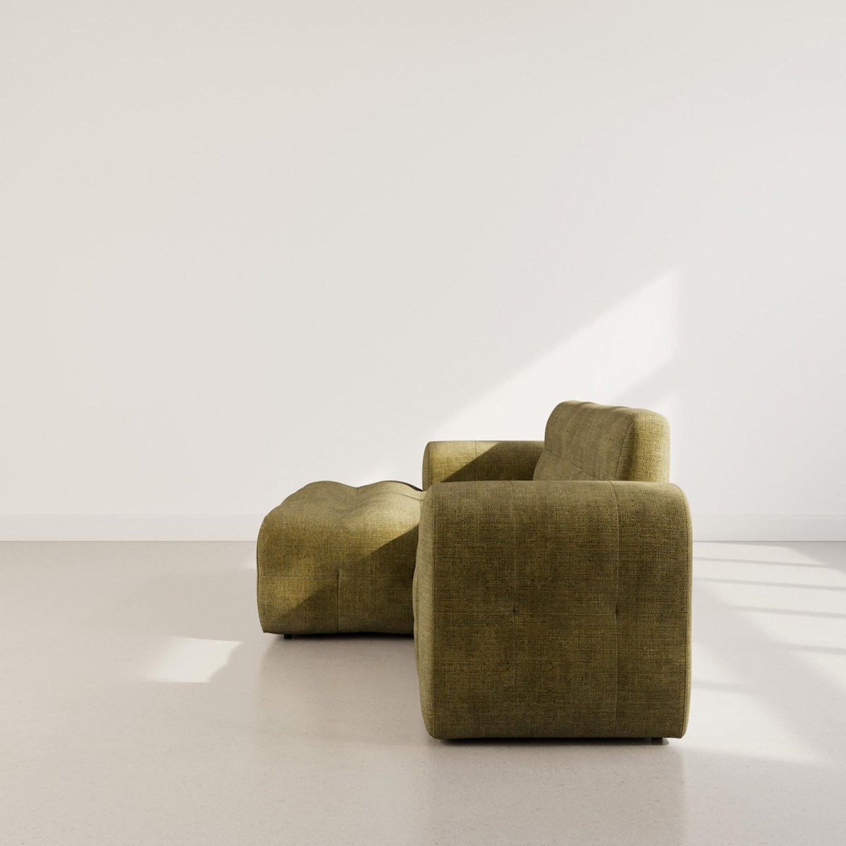 BEST MOBILIER Diane - canapé d'angle gauche 4 places en velours texturé