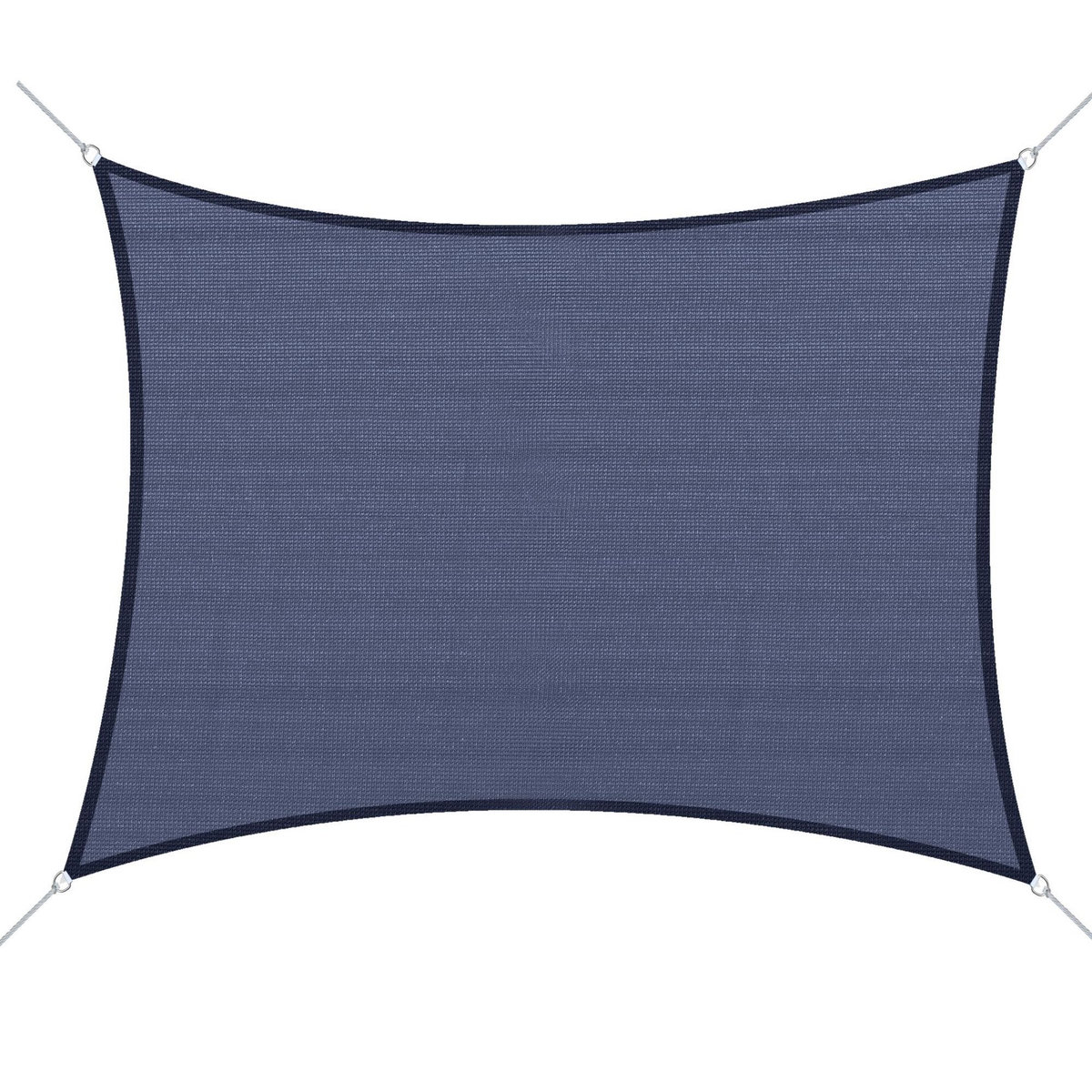 OUTSUNNY Voile d'ombrage toile solaire rectangulaire 6L x 4l m HDPE bleu