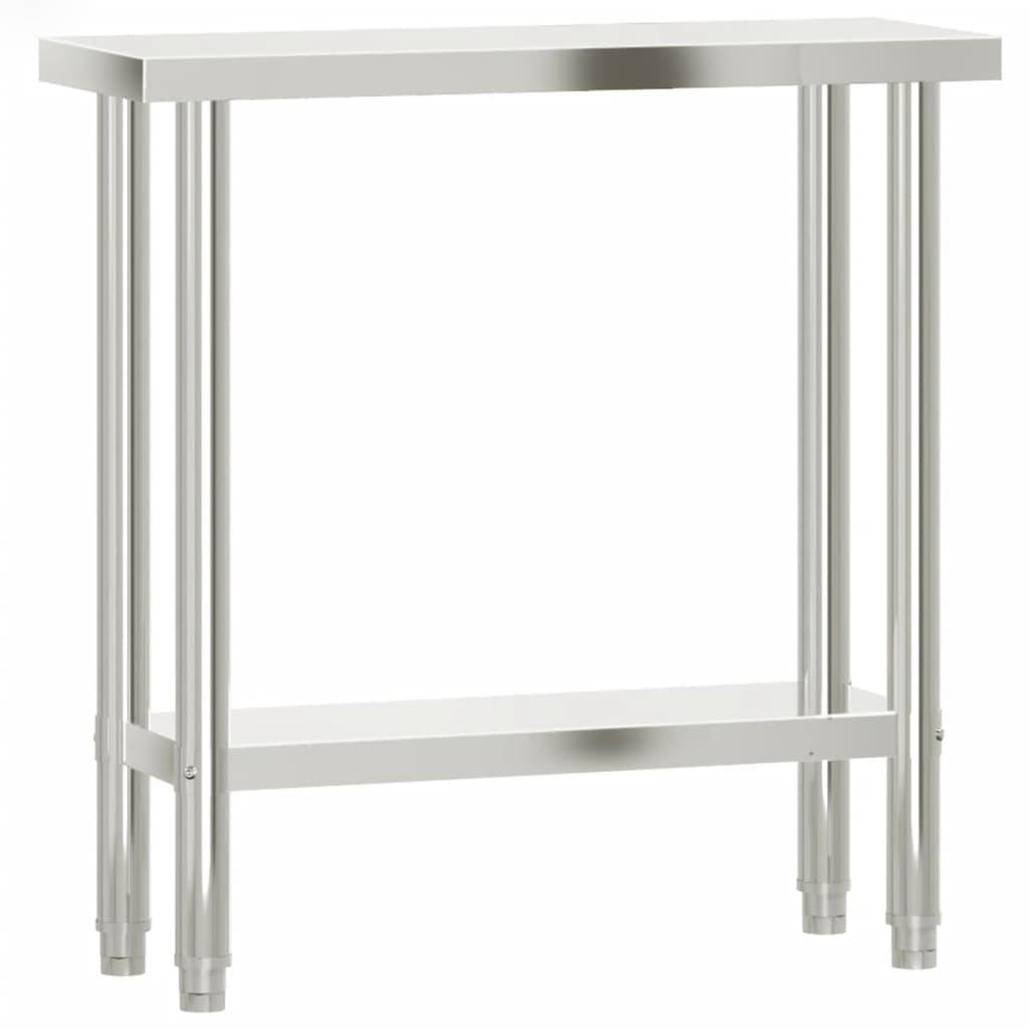Voir la diapositive 2 : VIDAXL Table de travail de cuisine 82,5x30x85 cm acier inoxydable