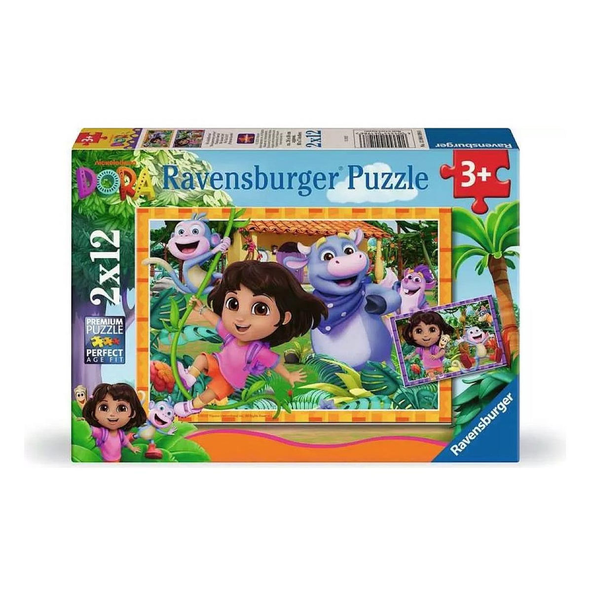 RAVENSBURGER Puzzle 2 x 12 Dora Nous Pouvons y arriver