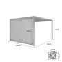 Voir la diapositive 3 : SWEEEK Pergola bioclimatique aluminium et acier 3x4m lames orientables + store 3m PALACE anthracite