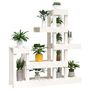 Voir la diapositive 4 : VIDAXL Support a plantes Blanc 92x25x97 cm Bois massif de pin